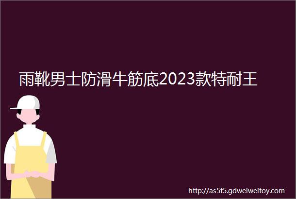 雨靴男士防滑牛筋底2023款特耐王