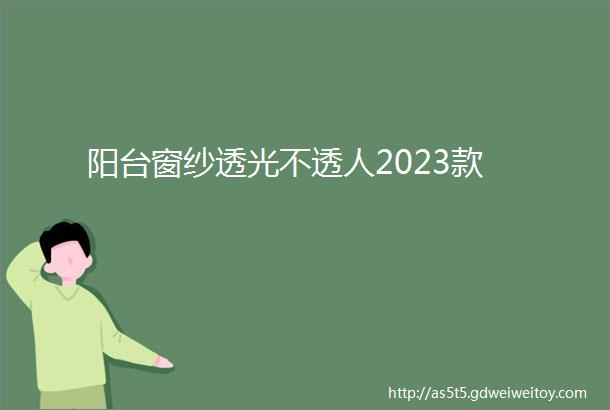 阳台窗纱透光不透人2023款